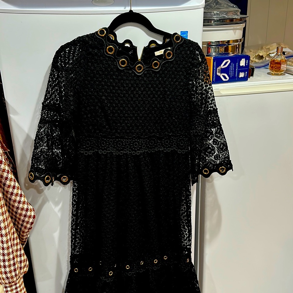 Maje dress size 2 black and gold